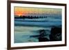 Cape May, New Jersey - Sunset Beach-Lantern Press-Framed Premium Giclee Print