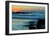Cape May, New Jersey - Sunset Beach-Lantern Press-Framed Art Print