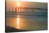 Cape May, New Jersey, USA, morning, pier, sunrise-Sheila Haddad-Stretched Canvas