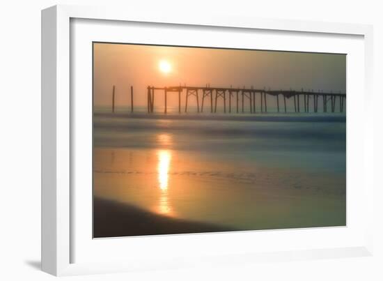 Cape May, New Jersey, USA, morning, pier, sunrise-Sheila Haddad-Framed Photographic Print