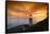 Cape Meares Lighthouse at golden hour, Tillamook County, Oregon, USA-Panoramic Images-Framed Stretched Canvas