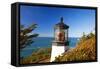 Cape Meares Lighthouse, from Cape Meares, Oregon, USA-Craig Tuttle-Framed Stretched Canvas