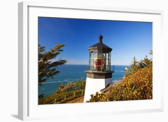 Cape Meares Lighthouse, from Cape Meares, Oregon, USA-Craig Tuttle-Framed Photographic Print