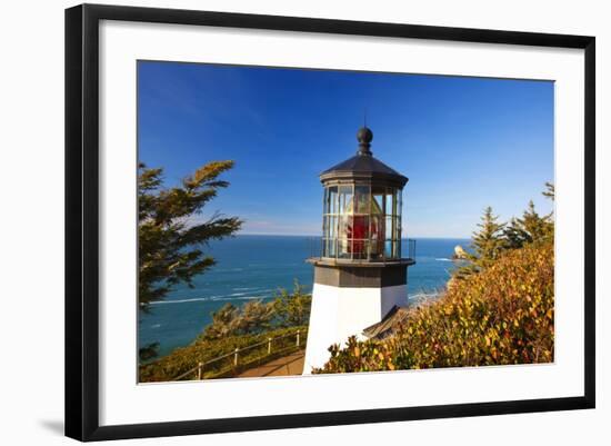 Cape Meares Lighthouse, from Cape Meares, Oregon, USA-Craig Tuttle-Framed Photographic Print