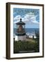 Cape Meares Lighthouse, Oregon Coast-Lantern Press-Framed Art Print