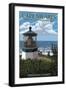 Cape Meares Lighthouse, Oregon Coast-Lantern Press-Framed Art Print