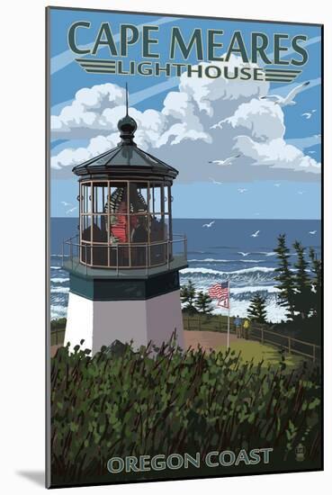 Cape Meares Lighthouse, Oregon Coast-Lantern Press-Mounted Art Print