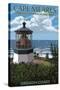 Cape Meares Lighthouse, Oregon Coast-Lantern Press-Stretched Canvas