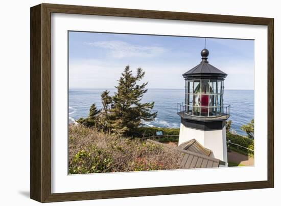 Cape Meares, Oregon, USA. Cape Meares lighthouse on the Oregon coast.-Emily Wilson-Framed Photographic Print