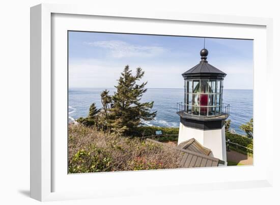 Cape Meares, Oregon, USA. Cape Meares lighthouse on the Oregon coast.-Emily Wilson-Framed Photographic Print