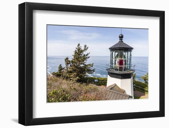 Cape Meares, Oregon, USA. Cape Meares lighthouse on the Oregon coast.-Emily Wilson-Framed Photographic Print