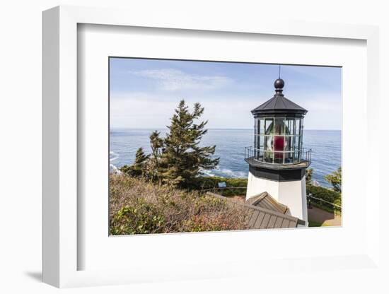 Cape Meares, Oregon, USA. Cape Meares lighthouse on the Oregon coast.-Emily Wilson-Framed Photographic Print