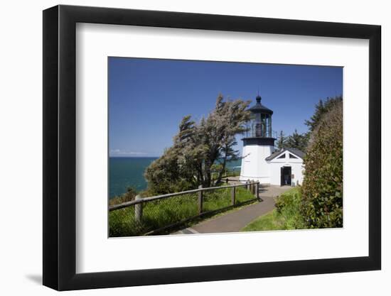 Cape Meares State Viewpoint, Cape Meares Lighthouse, Oregon, USA-Jamie & Judy Wild-Framed Photographic Print