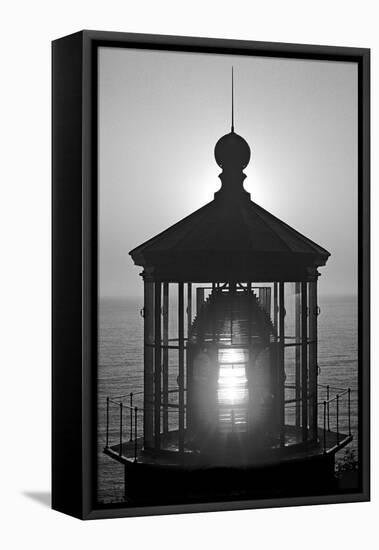 Cape Mears Lighthouse BW-Douglas Taylor-Framed Stretched Canvas