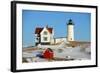 Cape Neddick Lighthouse, Old York Village, Maine-jiawangkun-Framed Photographic Print