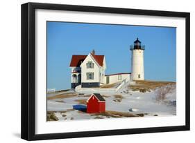 Cape Neddick Lighthouse, Old York Village, Maine-jiawangkun-Framed Photographic Print