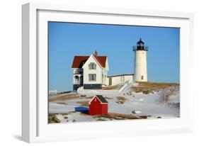 Cape Neddick Lighthouse, Old York Village, Maine-jiawangkun-Framed Photographic Print