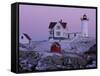 Cape Neddick Lighthouse, The Nubble, Maine, USA-Jerry & Marcy Monkman-Framed Stretched Canvas