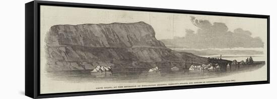 Cape Riley, at the Entrance of Wellington Channel, Barrow's Straits, and Remains of Encampment-null-Framed Stretched Canvas