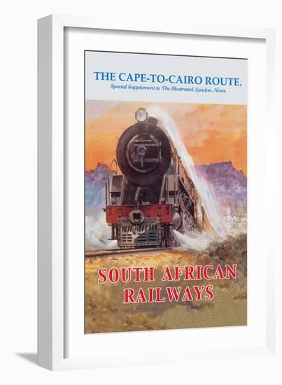 Cape to Cairo Route, South African Railways-null-Framed Art Print