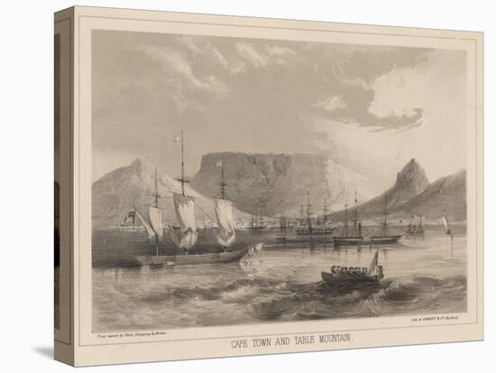 Cape Town and Table Mountain, Litho by Sarony and Co., 1855-Peter Bernhard Wilhelm Heine-Stretched Canvas