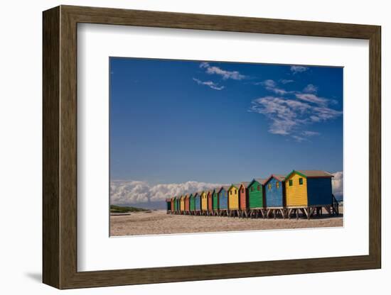 Cape Town Beach Huts-dan-edwards-Framed Photographic Print