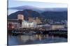 Cape Town, Harbour, Table Mountain with 'Tablecloth'-Catharina Lux-Stretched Canvas