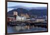 Cape Town, Harbour, Table Mountain with 'Tablecloth'-Catharina Lux-Framed Premium Photographic Print