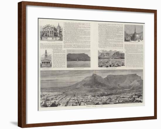 Cape Town Illustrated-null-Framed Giclee Print