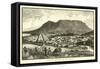 Cape Town, Lion's Hill, and Table Mountain-null-Framed Stretched Canvas