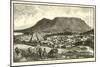 Cape Town, Lion's Hill, and Table Mountain-null-Mounted Giclee Print