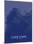 Cape Town, South Africa Blue Map-null-Mounted Poster