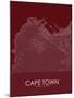 Cape Town, South Africa Red Map-null-Mounted Poster