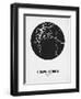 Cape Town Street Map Black on White-NaxArt-Framed Art Print