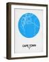 Cape Town Street Map Blue-NaxArt-Framed Art Print