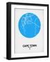 Cape Town Street Map Blue-NaxArt-Framed Art Print