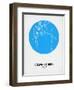 Cape Town Street Map Blue-NaxArt-Framed Art Print