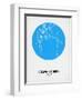 Cape Town Street Map Blue-NaxArt-Framed Art Print