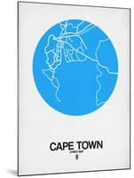 Cape Town Street Map Blue-NaxArt-Mounted Art Print