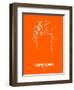 Cape Town Street Map Orange-NaxArt-Framed Art Print