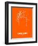 Cape Town Street Map Orange-NaxArt-Framed Art Print