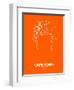 Cape Town Street Map Orange-NaxArt-Framed Art Print