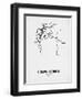 Cape Town Street Map White-NaxArt-Framed Art Print