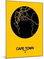 Cape Town Street Map Yellow-NaxArt-Mounted Art Print