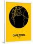 Cape Town Street Map Yellow-NaxArt-Framed Art Print