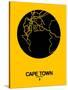 Cape Town Street Map Yellow-NaxArt-Stretched Canvas