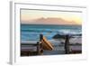 Cape Town, Table Mountain Seen from the Bloubergstrand-Catharina Lux-Framed Photographic Print