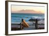 Cape Town, Table Mountain Seen from the Bloubergstrand-Catharina Lux-Framed Photographic Print