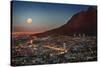 Cape Town under Full Moon-Jon Hicks-Stretched Canvas