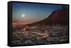 Cape Town under Full Moon-Jon Hicks-Framed Stretched Canvas